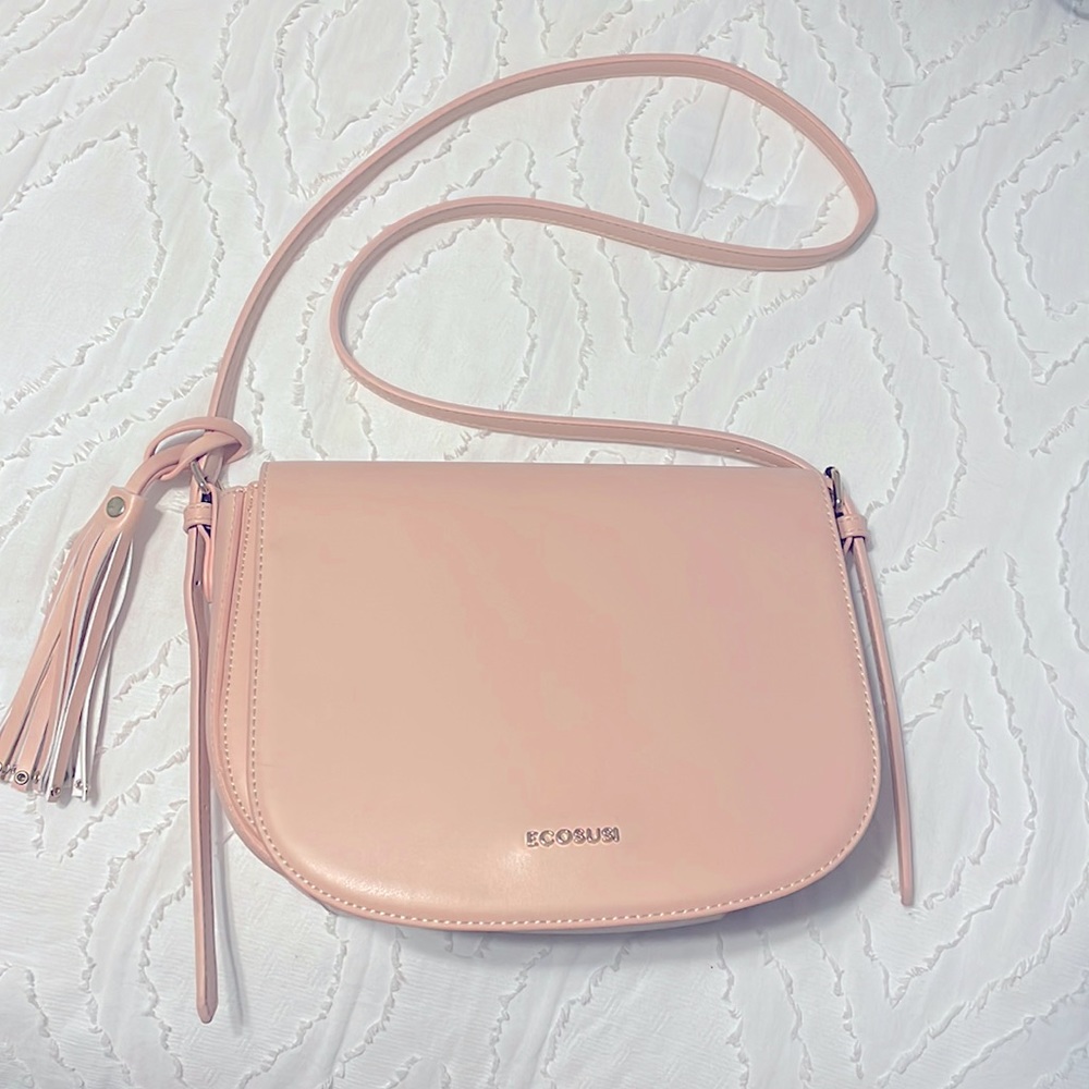 Ecosusi blush pink cross body purse